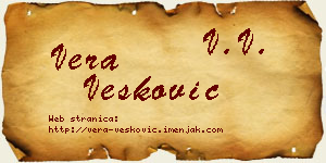 Vera Vesković vizit kartica